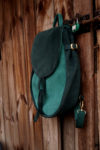 lizbeth plecak zaokrąglony zielony zamsz torba